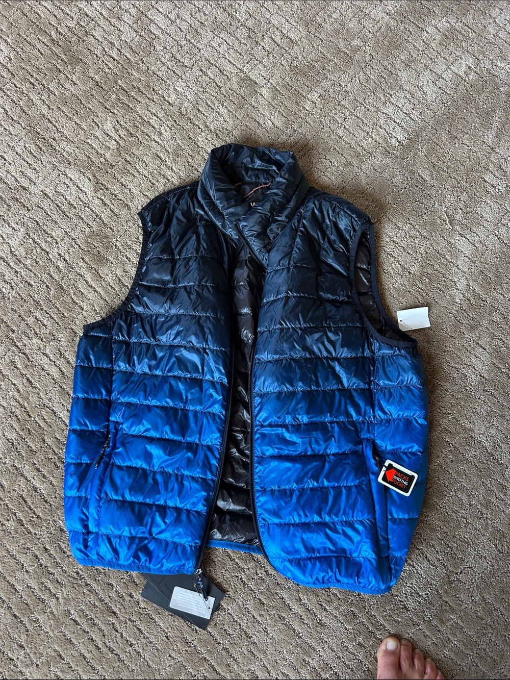 Eddie Bauer Blue Gradient Quilted Vest